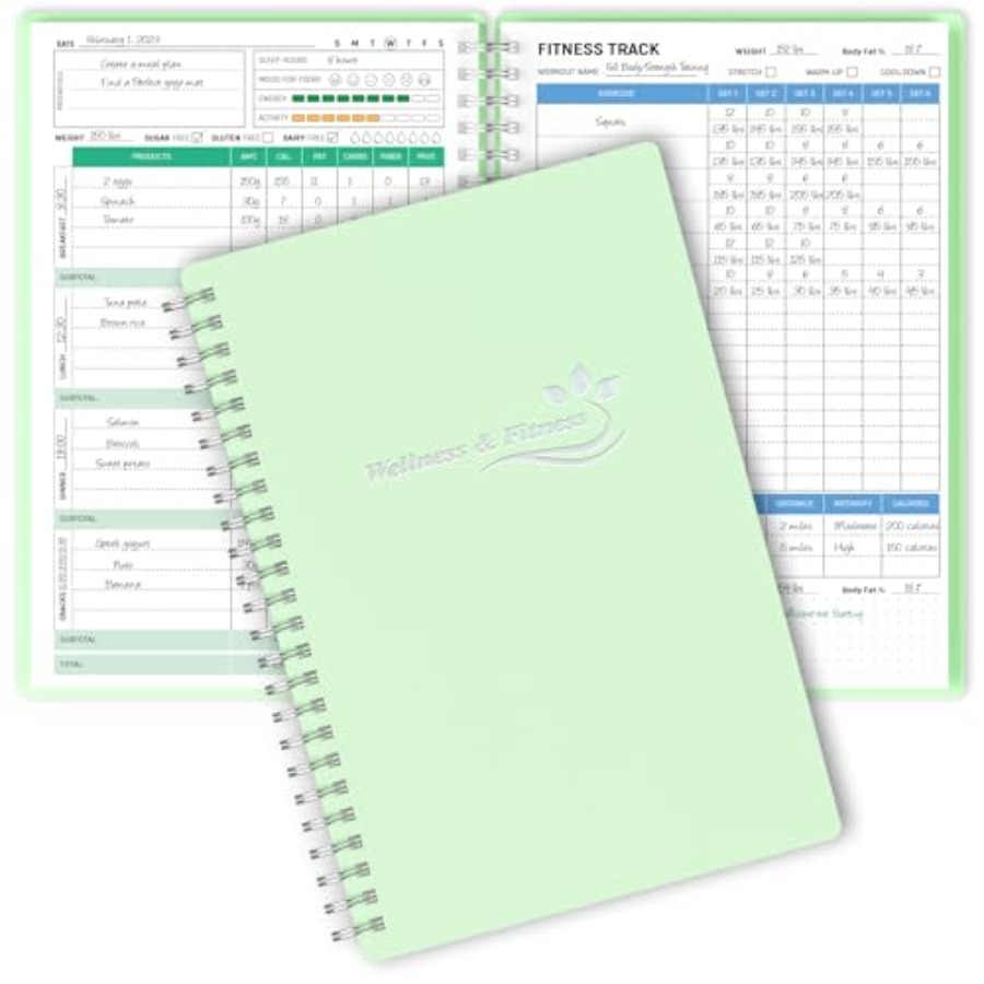 Health Wellness Training - Wellness Planner and Fitness Log -