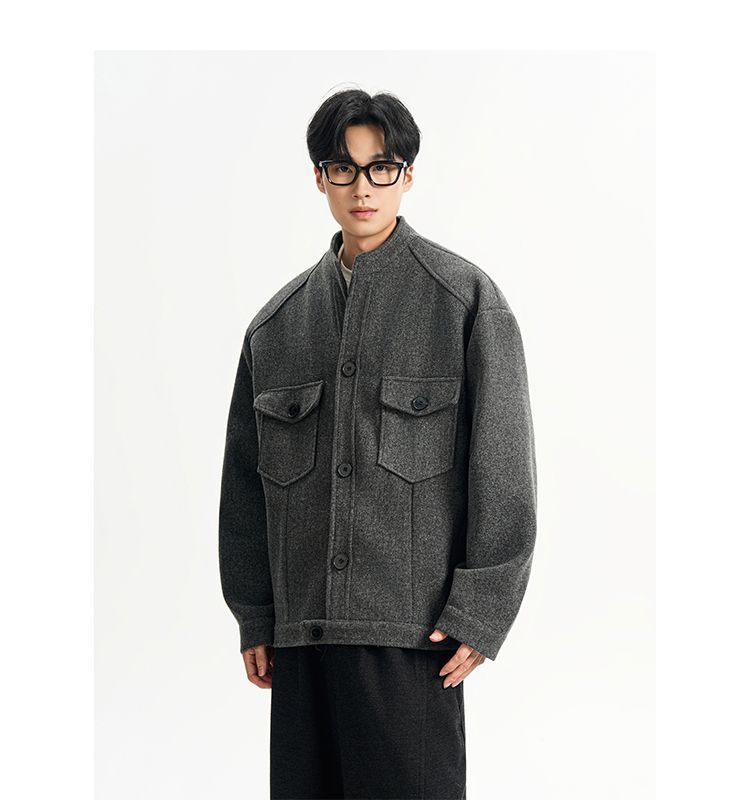 Wool Blend Jacket Man Green He - Health Wellness Training 리뷰 및 가격