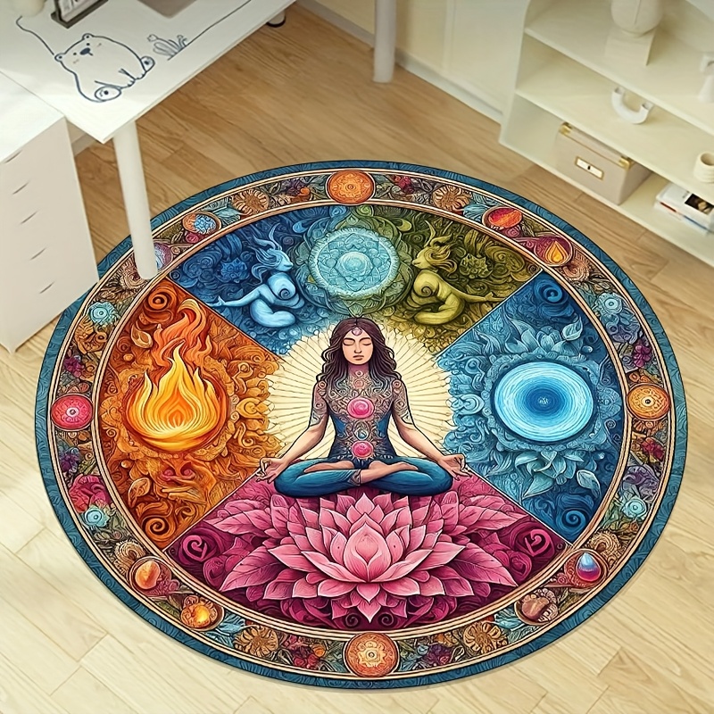 Chakra Lotus Round Rug Water & - Acupressure Mat Set 리뷰 및 가격