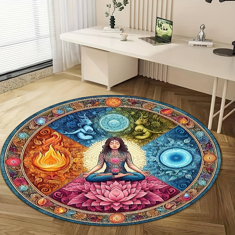 Chakra Lotus Round Rug Water & - Acupressure Mat Set 리뷰 및 가격